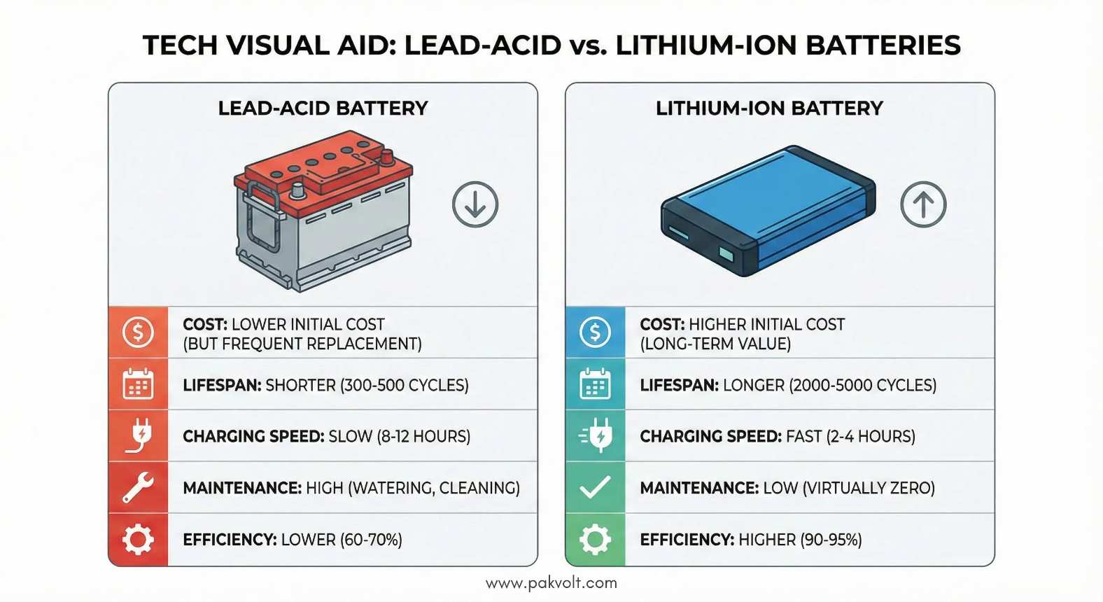 TECH VISUAL AID: LEAD-ACID Vs. LITHIUM-ION BATTERIES-PCENERSYS