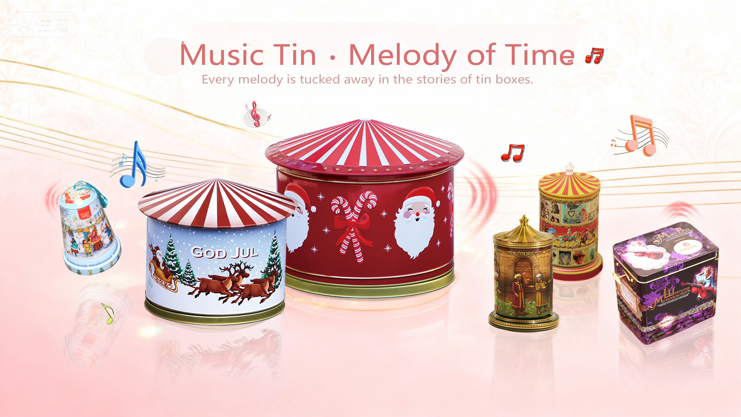 Music tin box