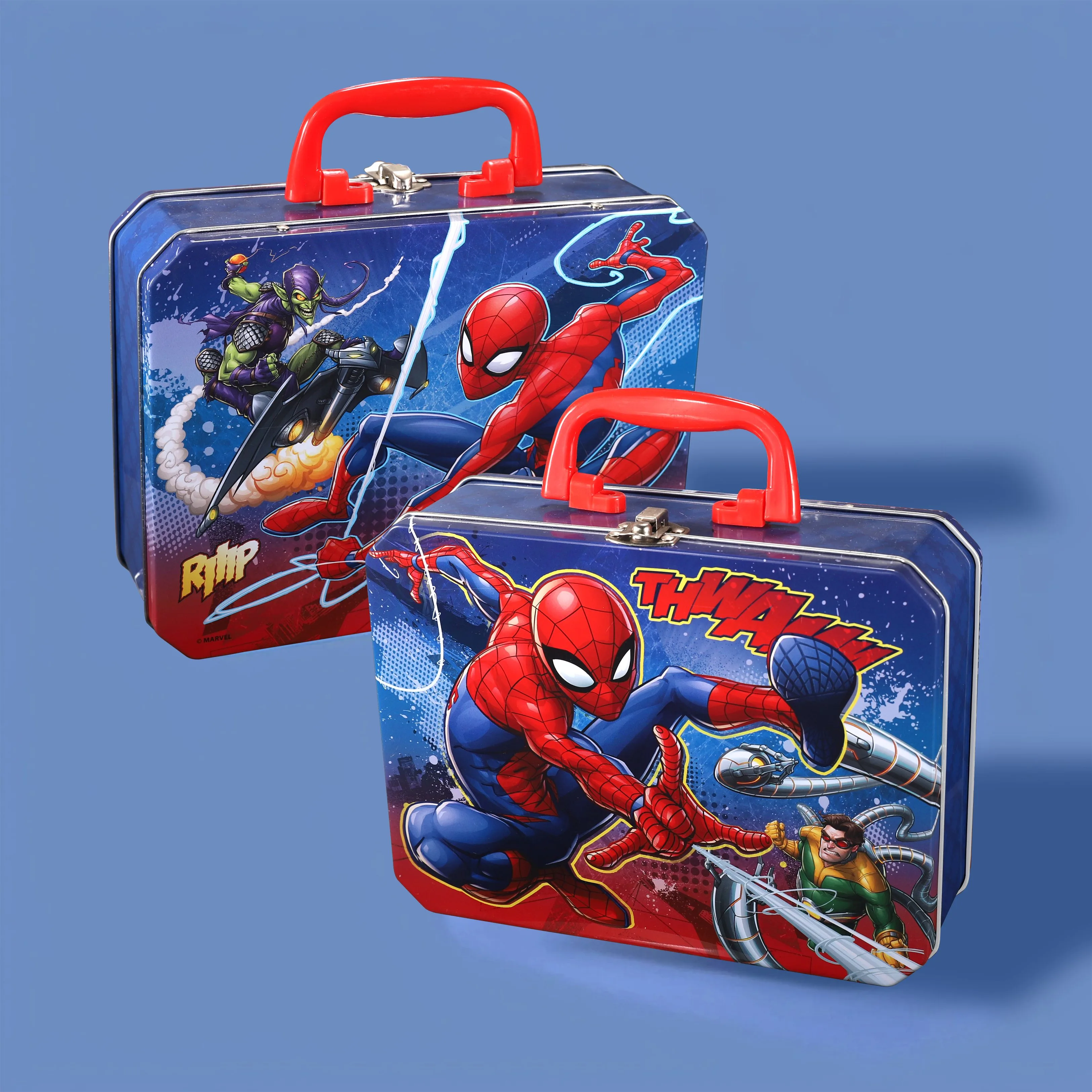 Spider-man lunch box for kids with embossed design