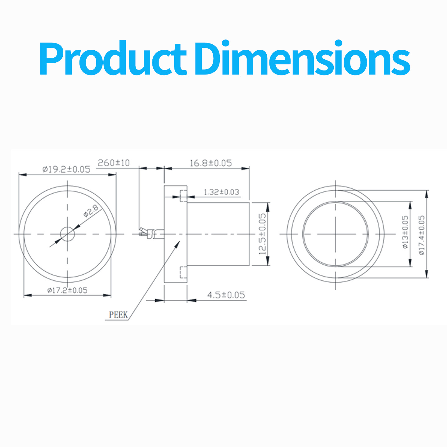 Dimension Drawing of Each Component