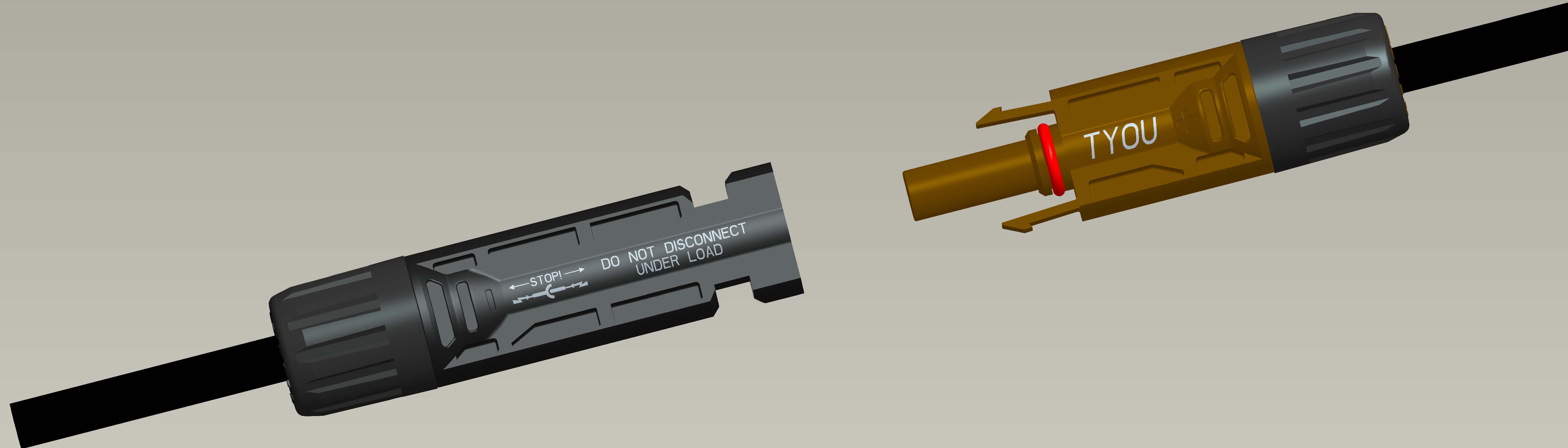solar mc4 electrical connector-1500VDC43A-TUV certified-TYOU brand