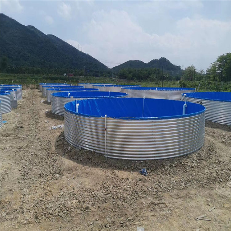 Galvanized Steel Round Fish Farming Tanks
