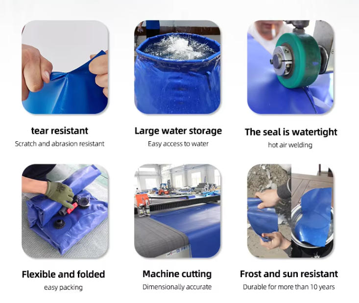 Foldable Bladder Tank for Irrigation Drinking Water Disaster Relief Flexible Foldable Pvc Water Tank Agriculture for Water Use