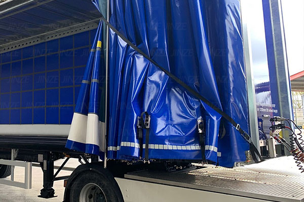 610gsm 18oz PVC coated Tarpaulin Truck trailer Side Curtain Tarp protective tarpaulins with eyelets