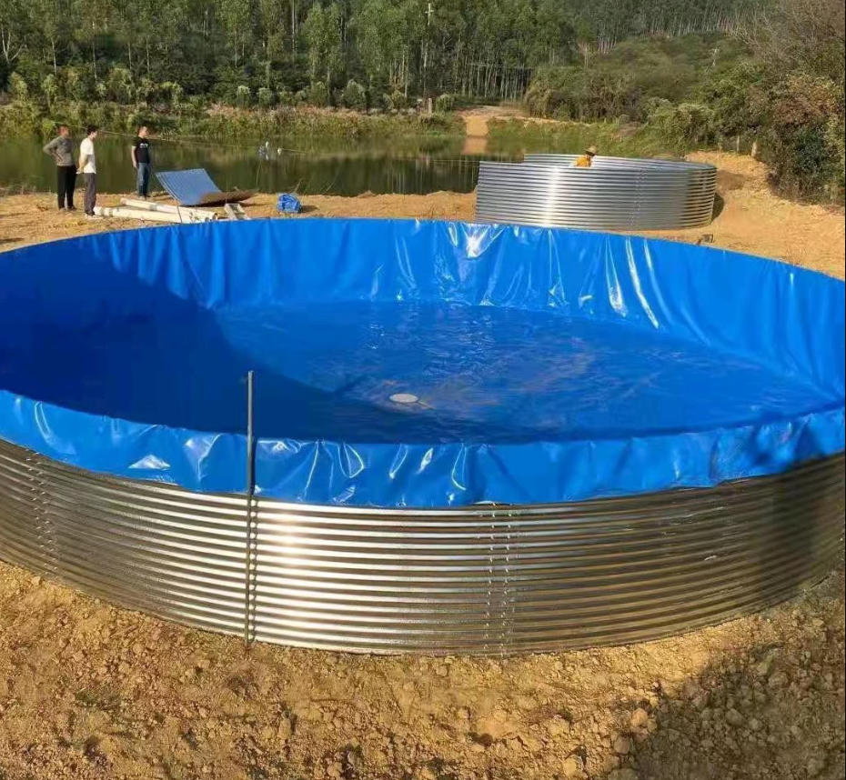 Galvanized Steel Round Fish Farming Tanks