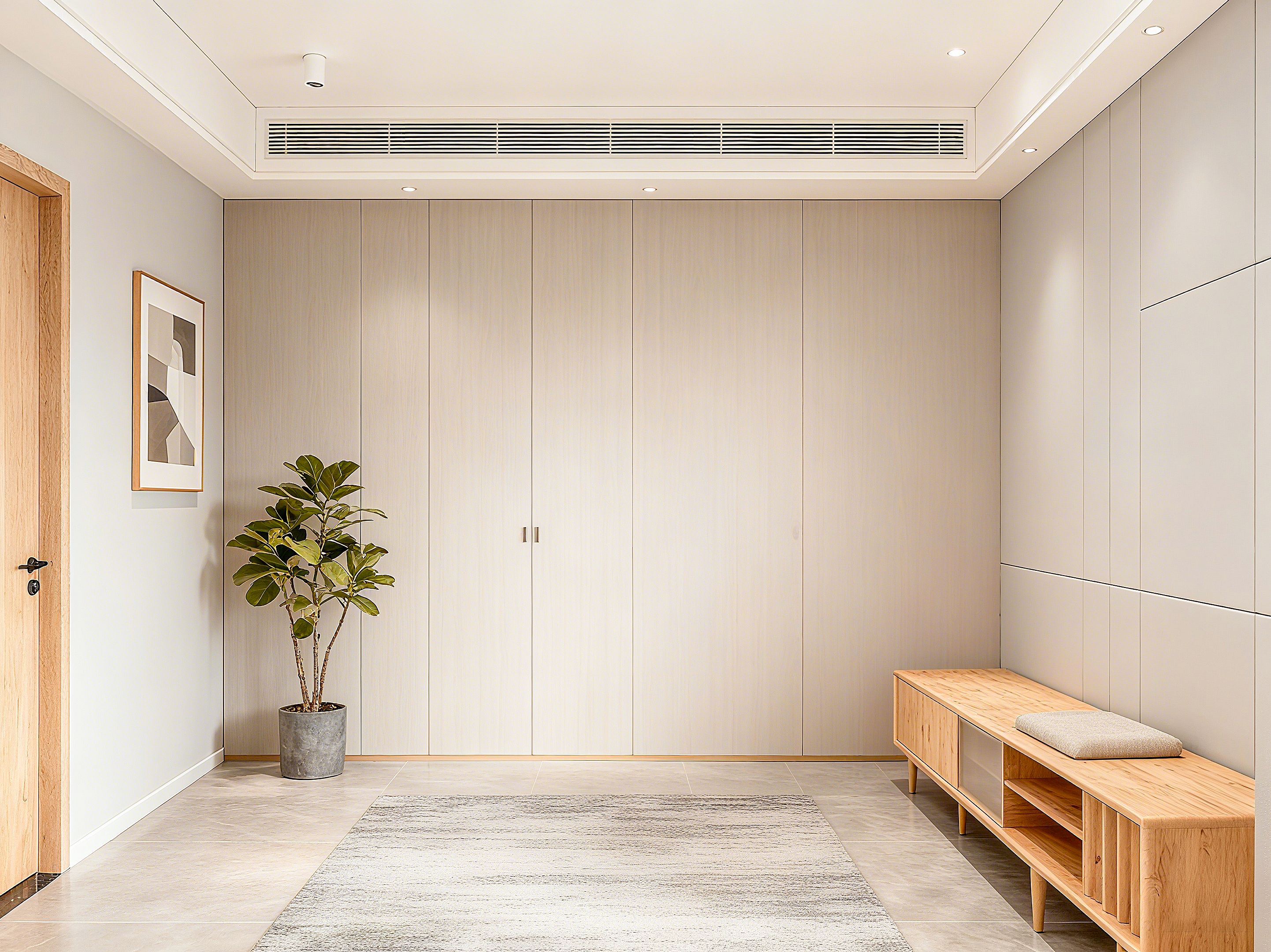 hotel interior wall panel installation