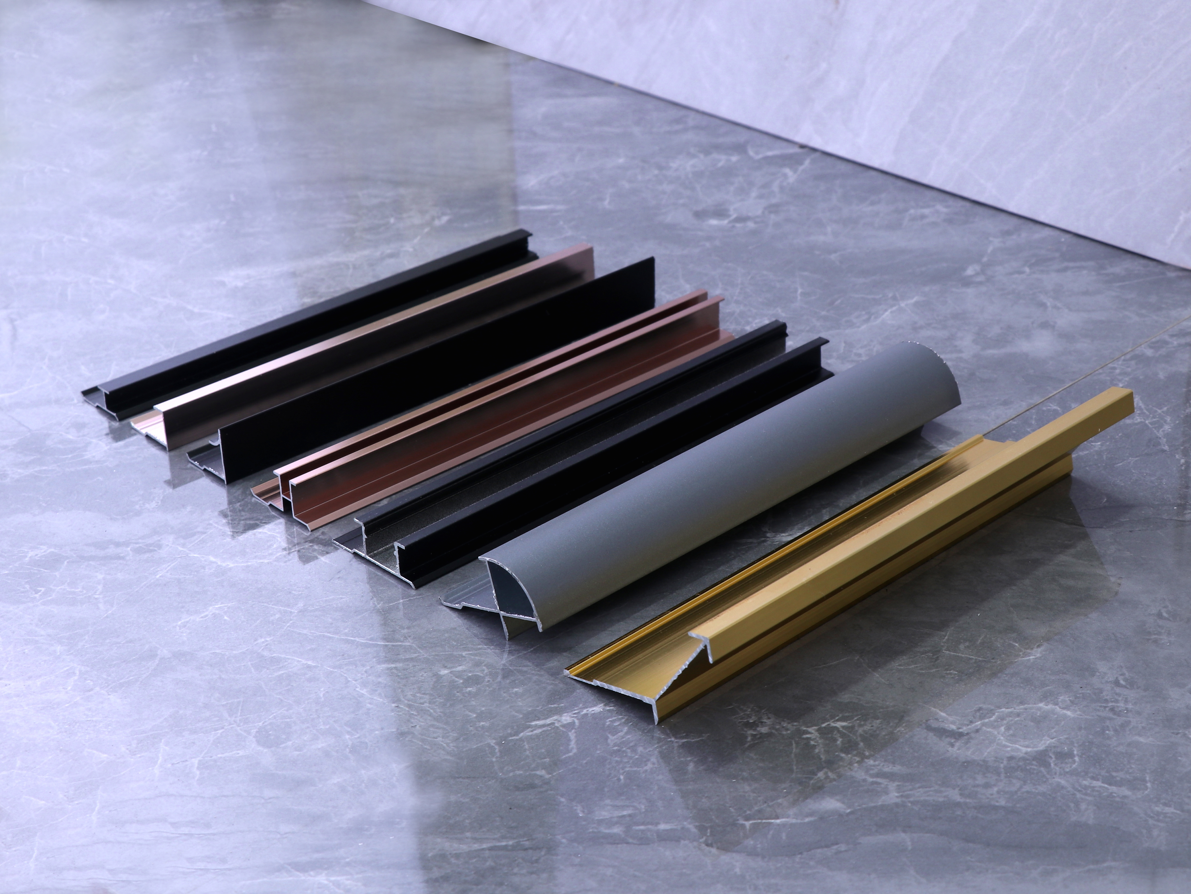 Decorative Moldings installed in a modern interior space, used for wall and ceiling transitions in commercial and residential construction projects.