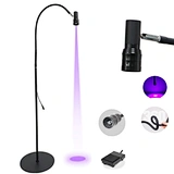 UV-LED-Nagellampe – 5 W/10 W Härtungslampen-Set für die Wimpernverlängerung. Individuelles Logo verfügbar, schwarz/weißes Design, ideal für die Aushärtung von UV-Wimpernkleber.
