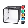 40cm photography light box. Portable desktop studio tent with 6 colorful backdrops. Perfect for small product shoots with soft, uniform illumination.