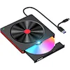 Slim dvd optical drive external fits desktops/laptops without built-in drives, lightweight for travel, enables smooth disc reading and burning.