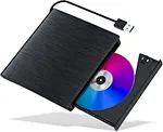 Dvd player portable is a slim USB drive for laptops/desktops. Plug-and-play, supports CD/DVD reading and burning, ideal for data backup and movie playback on the go.