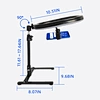 Overhead Shooting Live Selfie Fill Light Tripodse Folding with 10 inch LED Ring Selfie Light Lamp for Photography Makeup
Led Fill Light Phone Tripod Mount Led Selfie Ring Light  Live Selfie Led Fill Light Tripods Photo Video Overhead Tripod
Folding Mobile