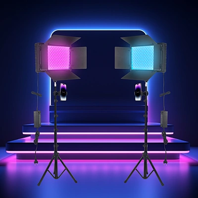 U600 LED rgb Video photographic lighting Dimmable Studio Live Stream Makeup video led ring light
light studio led light kit camera lighting equipment led video  shooting video lighting film shooting photo studio lighting
video light led video led light lu