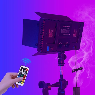 U600 LED rgb Video photographic lighting Dimmable Studio Live Stream Makeup video led ring light
light studio led light kit camera lighting equipment led video  shooting video lighting film shooting photo studio lighting
video light led video led light lu