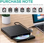 USB 3.0外部DVD驱动器刻录机刻录机DVD RW光驱CD/DVD ROM阅读器播放器，适用于PC笔记本电脑Macbook Dell即插即用usb3.0dvd rw录像机可读写u盘sd卡tf卡CD兼容笔记本电脑Win11和Mac系统高速稳定的外置dvd播放机可读写dvd cd vcd光驱