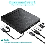 USB 3.0外部DVD驱动器刻录机刻录机DVD RW光驱CD/DVD ROM阅读器播放器，适用于PC笔记本电脑Macbook Dell即插即用usb3.0dvd rw录像机可读写u盘sd卡tf卡CD兼容笔记本电脑Win11和Mac系统高速稳定的外置dvd播放机可读写dvd cd vcd光驱