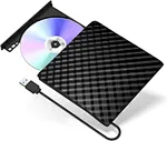 External cd drive for mac features plug-and-play design, reads & writes DVD/CD smoothly, portable for laptops and wide system compatibility.