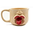 3D sculpted tongue mug