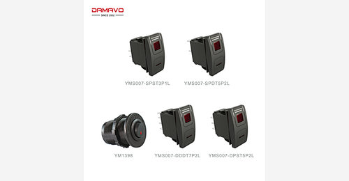 5/10Pcs 30A 12VDC Heavy Duty ASW-20D Auto Barca Auto Pulsante Rocker Interruttore ON off con DOT HA Condotto LA Luce (Color : Red LED, Size : 10pcs