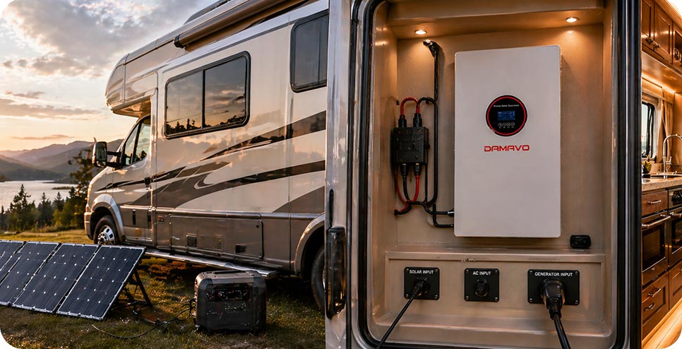 3.6kW 6.2kW Off Grid RV Solar Power System for Home Automotive Marine and Outdoor Machinery
