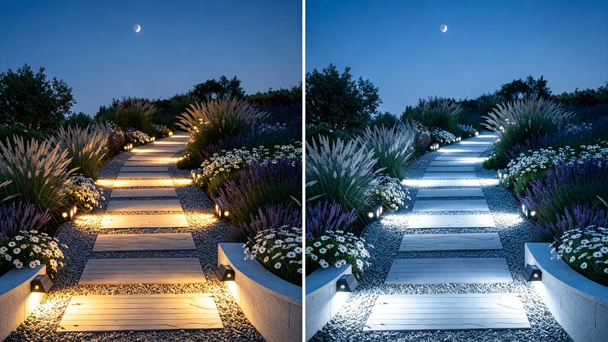 DAMAVO solar deck stair lights,outdoor stair lights,solar step lights waterproof