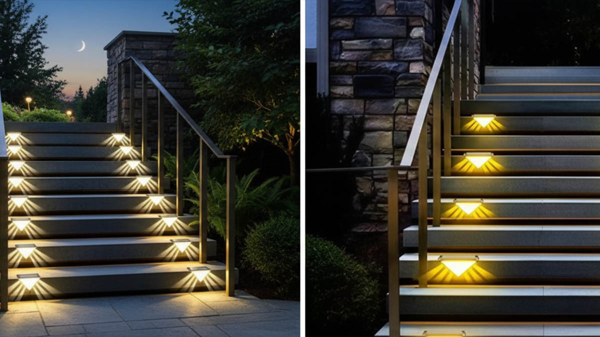 CE solar deck stair lights,outdoor stair lights,solar step lights waterproof