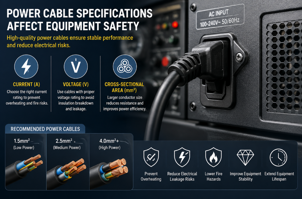 High-quality industrial power cable connected to electrical equipment for safe and stable power transmission