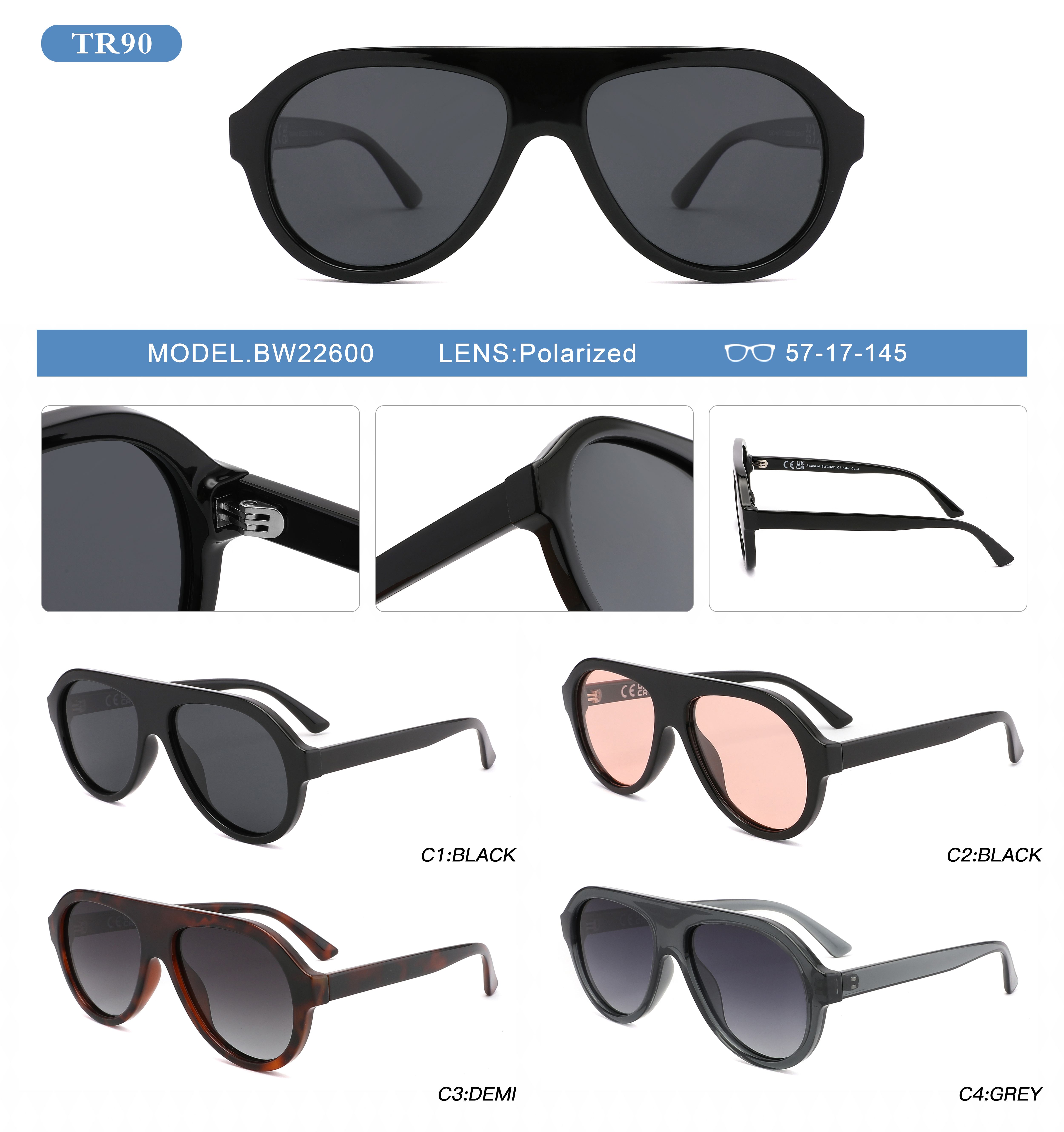 TR90 Polarized Sunglasses BW22600
