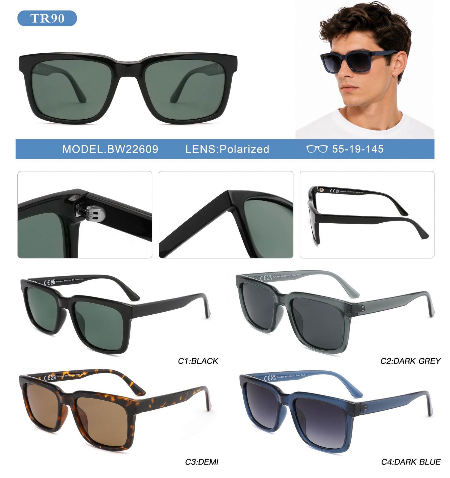 Bulk TR90 sunglasses supplier model 10