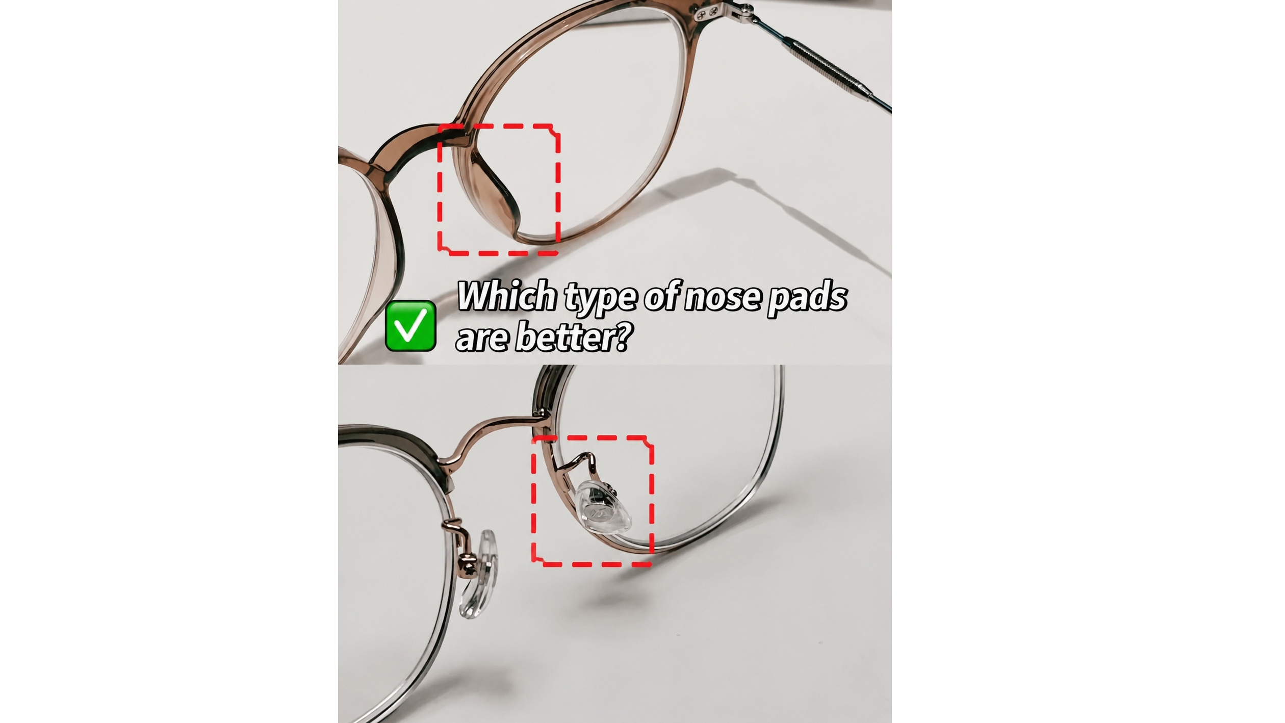 Fixed nose pad acetate eyewear frames manufacturing