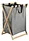 Laundry basket with bamboo frame