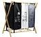 Bamboo rim Laundry basket