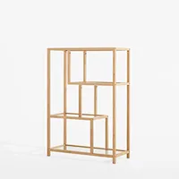 Bamboo wood bookcase, 111 cm