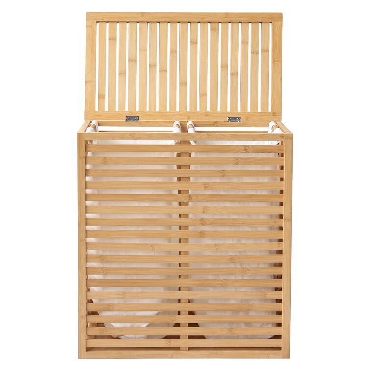 ReliLink-bamboo foldable laundry hamper