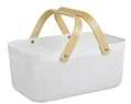 Bamboo-Handled Mesh Storage Basket: Perfect for Produce Drying & Kitchen Organizing