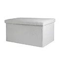 Soft Teddy Fleece Storage Stool – Petal Design & Magnetic Lid