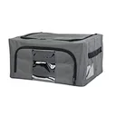 Fabric Storage Box with Clear Window & Double Zippers