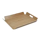 Bamboo Table Organizer Tray (Rectangular with Integrated Handles)