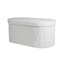 Soft Teddy Fleece Storage Stool – Petal Design & Magnetic Lid