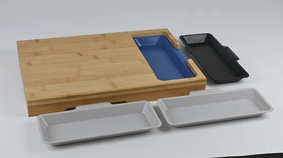 Multi-Task Kitchen Cutting Board with Grater & Interchangeable Trays