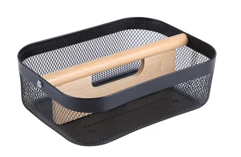 ReliLink-storage basket metal bamboo