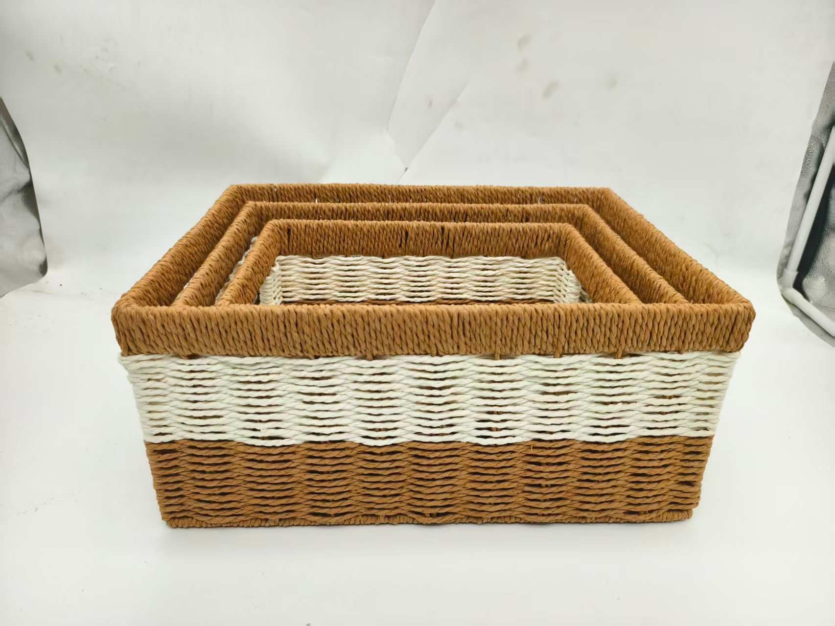 ReliLink-rattan storage basket set