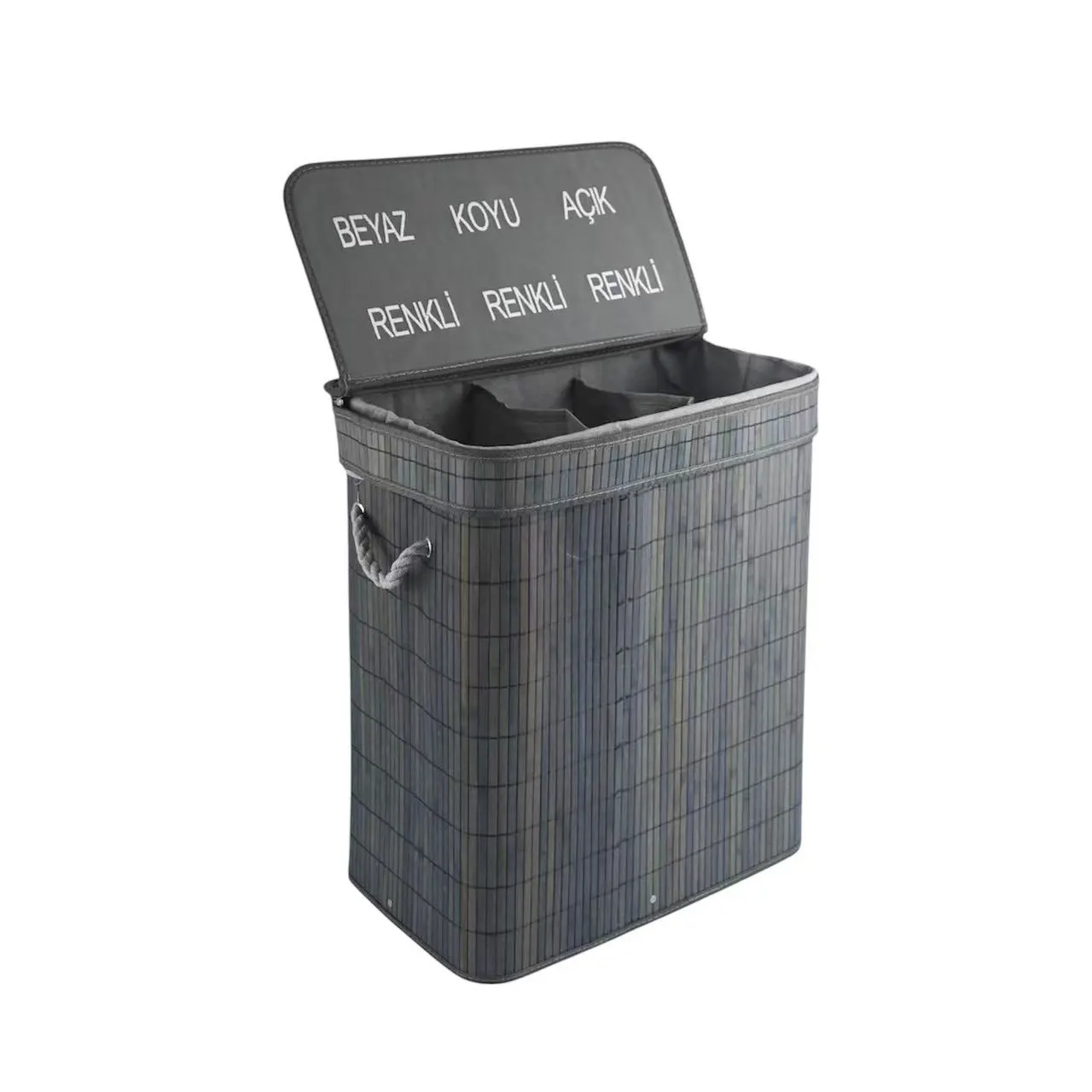 ReliLink-wicker laundry hamper with lid
