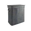 Bamboo Pattern Fabric Laundry Hamper with Lid