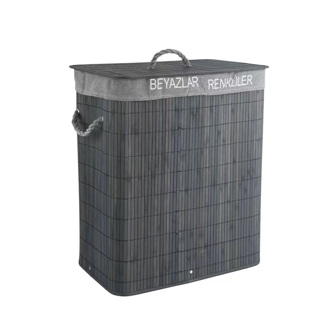 ReliLink-wicker laundry hamper with lid