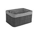 Multi-Shape Fabric Organizer Set (Bamboo Design)