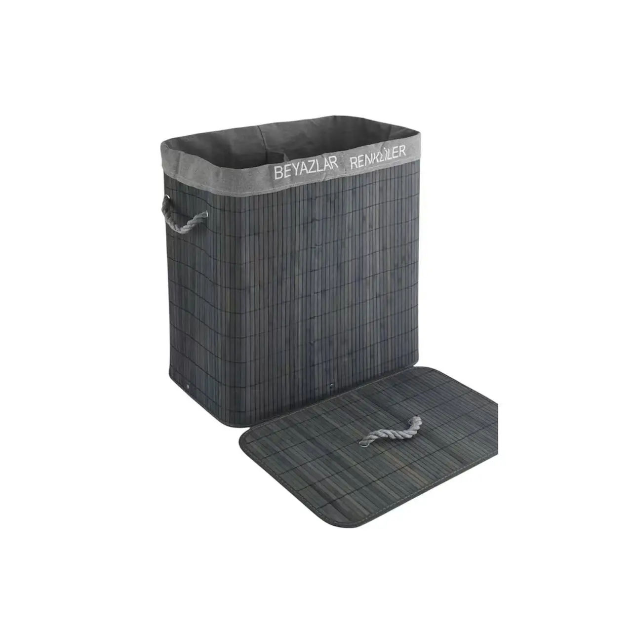 ReliLink-wicker laundry hamper with lid