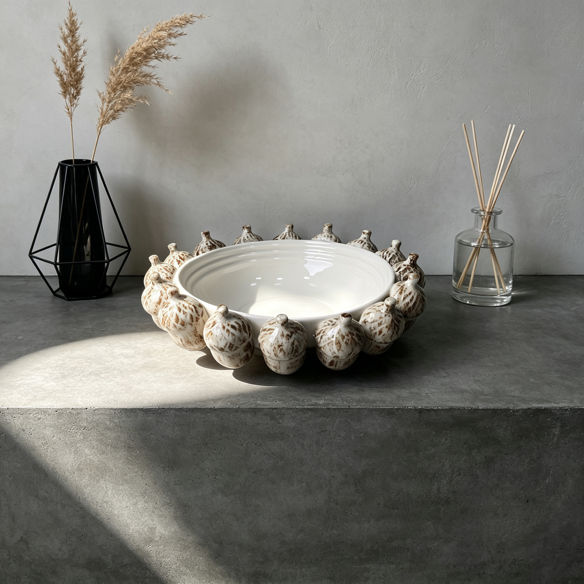 ReliLink-decorative ceramic bowl fish