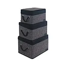 Sturdy Nestable Storage Bin Set – 3 Sizes with Built-in Handles