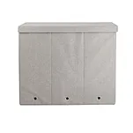 Fabric Tall Storage Bin with Lid – Breathable for Laundry & Bedding